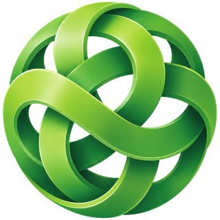 Ductile Web logo — a green woven knot